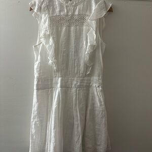 Frame Denim Elegant White Ruffle Dress